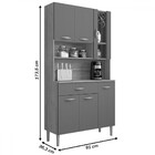 Armário De Cozinha Golden 6 Portas 1 Gaveta Com Vidro Freijó/