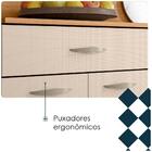 Armário De Cozinha Golden 8 Portas 2 Gavetas Com Vidro Freijó