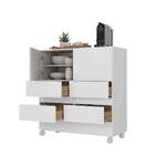 Armário De Cozinha Helena 2 Portas 4 Gavetas Branco - Moville