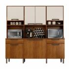 Armário De Cozinha Ímola 8 Portas 2 Gavetas Sallêto Cinamono