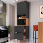 Armário De Cozinha Isabelle 2 Portas 2 Gavetas Freijó/grafite