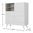 Armário De Cozinha Isis 1 Porta 4 Gavetas Branco - Moville