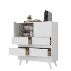 Armário De Cozinha Isis 2 Portas 4 Gavetas Branco - Moville