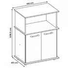 Armário De Cozinha Isis 2 Portas Rústico/carvalho - Nicioli