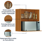 Armário de Cozinha Itatiaia 1 Porta 1 Nicho 0,67m Para Micro