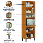 Armário de Cozinha Itatiaia Paneleiro Com Nicho Para Micro On