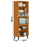 Armário de Cozinha Itatiaia Paneleiro Com Nicho Para Micro On