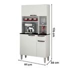 Armário De Cozinha Jaspe 3 Portas E 1 Gaveta Sallêto Branco