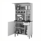 Armário De Cozinha Jaspe 3 Portas E 1 Gaveta Sallêto Branco