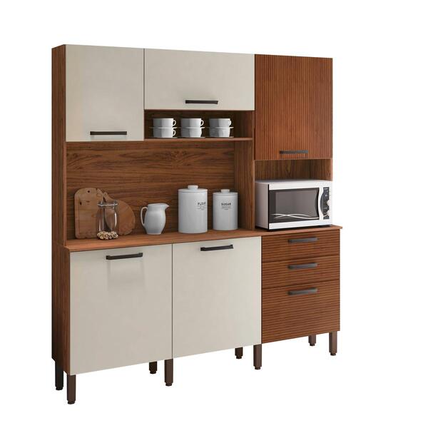 Armário De Cozinha Kit 6 Portas Ferrara Kits Paraná