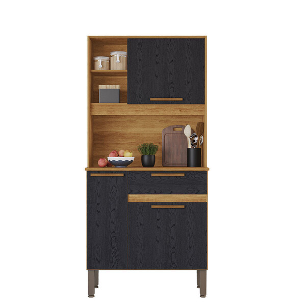 Armário De Cozinha Lia 3 Portas 1 Gaveta Salleto