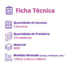 Armário De Cozinha Lian 7 Portas 2 Gavetas Nicho Espaço Para