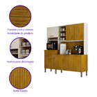 Armário De Cozinha Lian 7 Portas 2 Gavetas Nicho Espaço Para