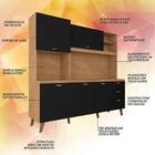 Armário De Cozinha Lily Retro 5 Pts 3 Gavetas Carv.americ/pre