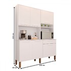 Armário De Cozinha Lirio 6 Portas 1 Gaveta Branco - Pnr Móveis