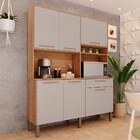 Armário De Cozinha Lirio 6 Portas 1 Gaveta Cinamomo/off White