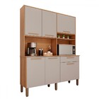 Armário De Cozinha Lirio 6 Portas 1 Gaveta Cinamomo/off White