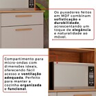 Armário De Cozinha Lirio 6 Portas 1 Gaveta Cinamomo/off White