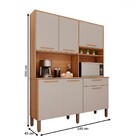 Armário De Cozinha Lirio 6 Portas 1 Gaveta Cinamomo/off White