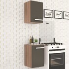 Armário De Cozinha Lucia 2 Portas Castanho/preto - Panorama M