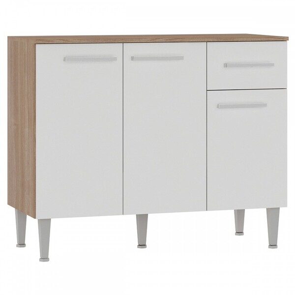 Armário De Cozinha Madri 3 Portas 1 Gaveta Teka/branco M01 -