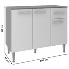 Armário De Cozinha Madri 3 Portas 1 Gaveta Teka/branco M01 -