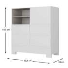 Armário De Cozinha Malu 1 Porta 4 Gavetas Branco - Moville