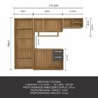 Armário De Cozinha Mara 4 Peças Boreal/grafite -  Móveis Arap