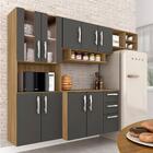 Armário De Cozinha Mara 4 Peças Boreal/grafite -  Móveis Arap