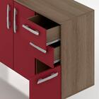 Armário De Cozinha Mara 5 Peças Terraro/ Fucsia - Móveis Arap