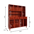 Armário De Cozinha Maranhão 8 Portas 4 Gavetas Com Vidro Mel