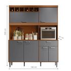 Armario De Cozinha Mascate Jequitiba/grafite