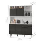 Armário De Cozinha Memphis 6 Portas Branco Cinza