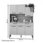 Armário De Cozinha Modena 6 Portas 2 Gavetas Freijó/soft - Ki