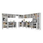 Armário De Cozinha Modulada 12 Pçs Com Balcão De Pia Siena Mu