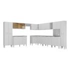 Armário De Cozinha Modulada 12 Pçs Com Balcão De Pia Siena Mu