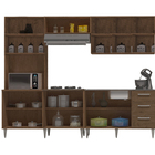 Armário De Cozinha Modulada 12 Portas Mille  Castanho