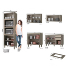 Armário De Cozinha Modulada 271cm 6 Peças Torre Quente Dupla