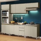 Armário De Cozinha Modulada 271cm 6 Peças Torre Quente Dupla