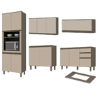 Armário De Cozinha Modulada 271cm 6 Peças Torre Quente Dupla