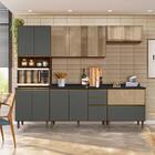 Armário De Cozinha Modulada 5 Peças 100% Mdf Vidro Reflecta A