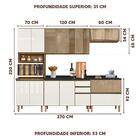 Armário De Cozinha Modulada 5 Peças 100% Mdf Vidro Reflecta C