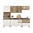 Armário De Cozinha Modulada 5 Peças 100% Mdf Vidro Reflecta C