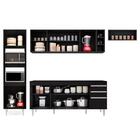 Armário De Cozinha Modulada 5 Peças Cp16 Balcão Preto - Lumil