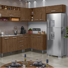 Armário De Cozinha Modulada 8 Peças Mille Castanho