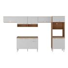 Armário De Cozinha Modulada Com Balcão De Pia E Torre Quente