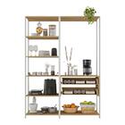 Armário De Cozinha Modulada Compacta 135cm 2 Peças Com 2 Gave