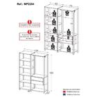 Armário De Cozinha Modulada Compacta 135cm 2 Peças Com 2 Gave