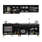 Armário De Cozinha Modulada Compacta 225cm Com Balcão Para Co