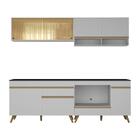 Armário De Cozinha Modulada Compacta 225cm Com Balcão Para Co